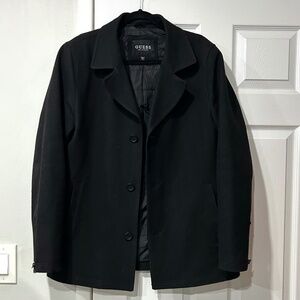 Guess Black Wool mens Peacoat